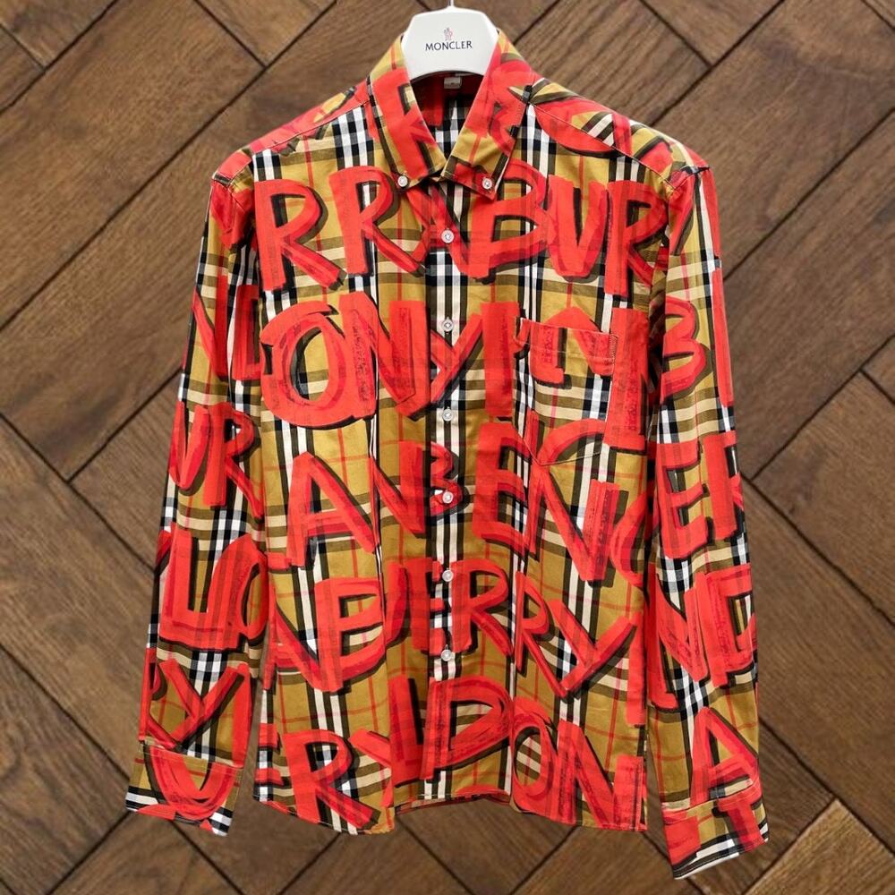 Burberry Red Long Sleeve Shirt